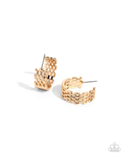 Load image into Gallery viewer, paparazzi-accessories-interlocked-immunity-gold-earrings