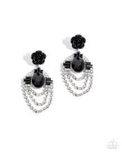 Load image into Gallery viewer, paparazzi-accessories-rosy-rave-black-post earrings