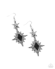 Load image into Gallery viewer, paparazzi-accessories-stellar-state-of-mind-black-earrings