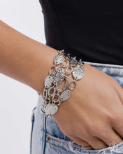 Load image into Gallery viewer, Hammered Helm - Silver Bracelet - Paparazzi Jewelry