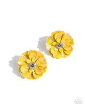 Load image into Gallery viewer, paparazzi-accessories-growth-rate-yellow-post earrings
