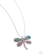 Load image into Gallery viewer, paparazzi-accessories-dragonfly-defiance-purple-necklace