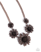 Load image into Gallery viewer, paparazzi-accessories-sunflower-spring-copper-necklace