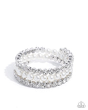 Load image into Gallery viewer, paparazzi-accessories-grandiose-glitz-white-bracelet