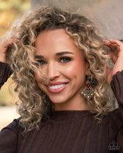 Load image into Gallery viewer, Lattice Legacy - Brown Earrings - Paparazzi Jewelry