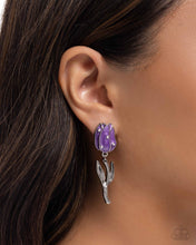 Load image into Gallery viewer, Timeless Tulip - Purple Post Earrings - Paparazzi Jewelry