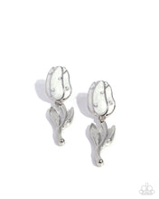 Load image into Gallery viewer, paparazzi-accessories-timeless-tulip-white-post earrings