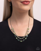 Load image into Gallery viewer, Charismatic Cascade - Green Necklace - Paparazzi Jewelry
