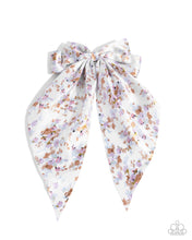 Load image into Gallery viewer, paparazzi-accessories-fluttering-flowers-white-hair clip
