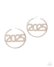 Load image into Gallery viewer, paparazzi-accessories-this-is-gonna-be-my-year-gold-earrings