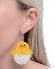 Load image into Gallery viewer, Capricious Chick - Yellow Earrings - Paparazzi Jewelry