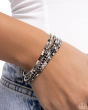 Load image into Gallery viewer, Rhinestone Review - Black Bracelet - Paparazzi Jewelry