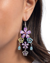 Load image into Gallery viewer, Floral Fountain - Purple Earrings - Paparazzi Jewelry
