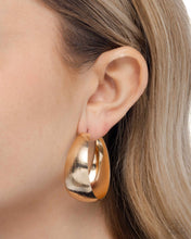 Load image into Gallery viewer, Subtle Sheen - Gold Earrings - Paparazzi Jewelry