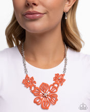 Load image into Gallery viewer, Floral Fandom - Orange Necklace - Paparazzi Jewelry