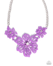 Load image into Gallery viewer, paparazzi-accessories-floral-fandom-purple-necklace