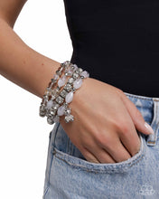 Load image into Gallery viewer, Bewitching Bear - White Bracelet - Paparazzi Jewelry