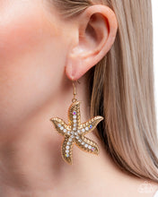 Load image into Gallery viewer, Seize the Starfish - Gold Earrings - Paparazzi Jewelry
