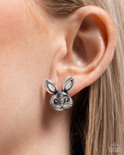 Load image into Gallery viewer, Bodacious Bunny - Silver Post Earrings - Paparazzi Jewelry