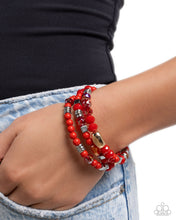 Load image into Gallery viewer, Material WHIRL - Red Bracelet - Paparazzi Jewelry