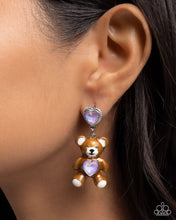 Load image into Gallery viewer, Traditional Teddy - Purple Post Earrings - Paparazzi Jewelry