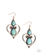 Load image into Gallery viewer, paparazzi-accessories-selfless-stones-gold-earrings