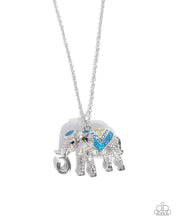 Load image into Gallery viewer, paparazzi-accessories-educated-elephant-blue-necklace