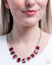 Load image into Gallery viewer, Radiant Rectangles - Red Necklace - Paparazzi Jewelry