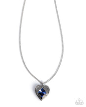 Load image into Gallery viewer, paparazzi-accessories-heartfelt-honor-blue-necklace