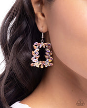 Load image into Gallery viewer, Fierce Frame - Orange Earrings - Paparazzi Jewelry