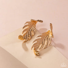 Load image into Gallery viewer, Leafy Lure - Gold Post Earrings - Paparazzi Jewelry
