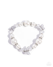 Load image into Gallery viewer, paparazzi-accessories-soaring-sheen-white-bracelet
