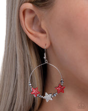 Load image into Gallery viewer, Country Countdown - Red Earrings - Paparazzi Jewelry