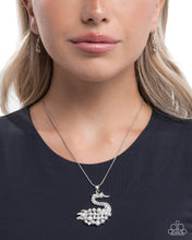 Load image into Gallery viewer, Swan Shimmer - White Necklace - Paparazzi Jewelry