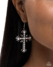 Load image into Gallery viewer, Heavenly Hosts - White Earrings - Paparazzi Jewelry