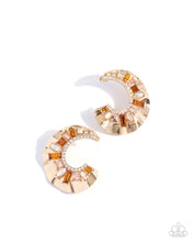 Load image into Gallery viewer, paparazzi-accessories-crimped-color-brown-post earrings