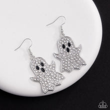 Load image into Gallery viewer, Ghost Town - White Earrings - Paparazzi Jewelry