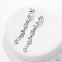 Load image into Gallery viewer, Ring In The Shimmer - White Post Earrings - Paparazzi Jewelry