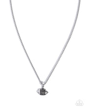 Load image into Gallery viewer, paparazzi-accessories-football-frenzy-silver-mens necklace