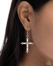 Load image into Gallery viewer, Heavenly Homage - White Earrings - Paparazzi Jewelry