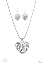 Load image into Gallery viewer, paparazzi-accessories-filigree-your-heart-with-love-silver-necklace