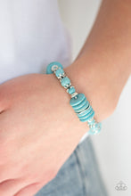 Load image into Gallery viewer, Sagebrush Serenade - Blue Bracelet - Paparazzi Jewelry
