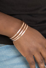 Load image into Gallery viewer, Street Sleek - Rose Gold Bracelet - Paparazzi Jewelry