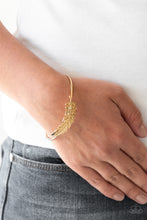 Load image into Gallery viewer, How Do You Like This FEATHER? - Gold Bracelet - Paparazzi Jewelry