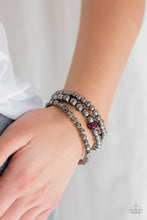 Load image into Gallery viewer, Noticeably Noir - Pink Bracelet - Paparazzi Jewelry