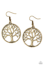 Load image into Gallery viewer, paparazzi-accessories-my-treehouse-is-your-treehouse-brass-earrings