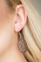 Load image into Gallery viewer, Wistfully Whimsical - Copper Earrings - Paparazzi Jewelry