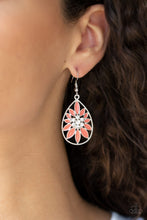 Load image into Gallery viewer, Floral Morals - Orange Earrings - Paparazzi Jewelry