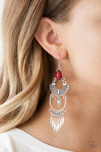 Load image into Gallery viewer, Progressively Pioneer - Red Earrings - Paparazzi Jewelry