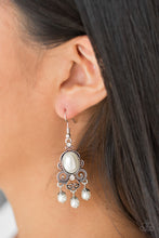 Load image into Gallery viewer, I Better Get GLOWING - White Earrings - Paparazzi Jewelry
